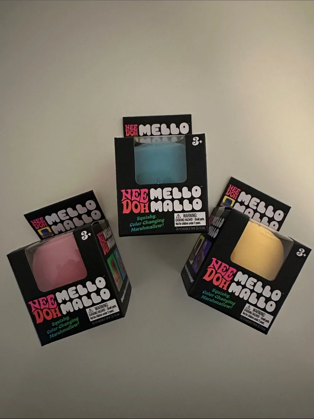 NeeDoh Mello Mallo Color-Changing Marshmallow- Bundle of 3